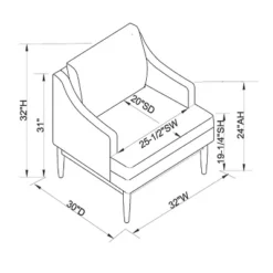 Howell Upholstered Accent Chair With Wood Base - Threshold™ Designed With Studio McGee -Bedroom Furniture Store GUEST eaa765f5 26c5 4ecb 8f54 dd96378e2465