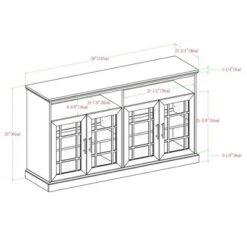 Transitional 4 Door Windowpane TV Stand For TVs Up To 65" - Saracina Home -Bedroom Furniture Store GUEST ed2005eb 89f7 433b a81a f537715559df