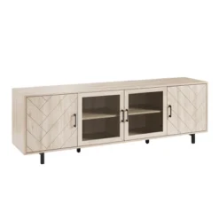 Vik Modern Boho 4 Door Herringbone TV Stand For TVs Up To 80" - Saracina Home -Bedroom Furniture Store GUEST ed5d16ce 4150 442b 90cb a64eda002eff