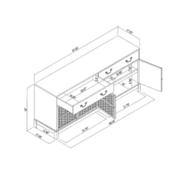 Brandeis Woven TV Stand For TVs Up To 60" Brown - Threshold™ Designed With Studio McGee -Bedroom Furniture Store GUEST edcf4db2 26a4 444b ba42 cd73d8a812f3