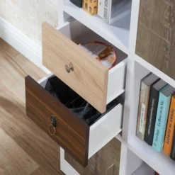 61.5" Hirsch Contemporary Bookcase White - HOMES: Inside + Out -Bedroom Furniture Store GUEST eea4caf2 17db 48ca a1e1 6495669d500b