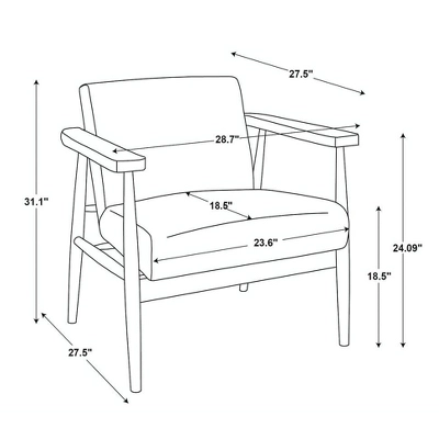 Upholstered Natural Wood Accent Chair - Hearth & Hand™ With Magnolia 6 Upholstered Natural Wood Accent Chair - Hearth & Hand™ With Magnolia - Image 4