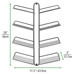 MDesign Metal Shoe Display & Storage Rack, 4 Tier, Wall Mount -Bedroom Furniture Store GUEST f05cedc0 927b 4608 9dfe 44b6af81a280