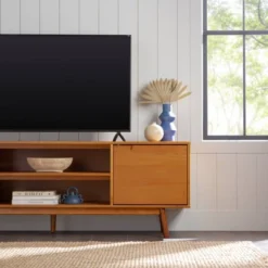 Solid Wood Mid-Century Modern TV Stand For TVs Up To 80" - Saracina Home 30 Solid Wood Mid-Century Modern TV Stand For TVs Up To 80" - Saracina Home -Bedroom Furniture Store GUEST f09c7b08 f76c 453d bb2f 0629cfb1822f