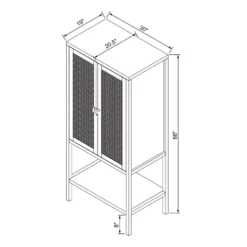 66" East Bluff Woven Cabinet Black - Threshold™ Designed With Studio McGee -Bedroom Furniture Store GUEST f0f96919 4336 4aac bf37 3083b43583f1