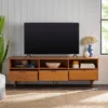 Cara 3 Drawer Mid-Century Modern 3 Drawer TV Stand For TVs Up To 80" - Saracina Home -Bedroom Furniture Store GUEST f2077998 8439 4299 85cb 3212c3494482