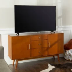 Mid-Century Modern Wood Console TV Stand For TVs Up To 65" - Saracina Home -Bedroom Furniture Store GUEST f4776153 9248 4743 8fa8 bef9a1fa29c7