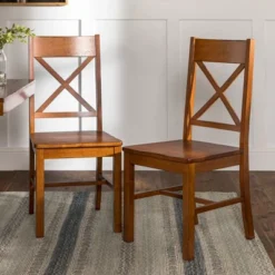 Set Of 2 Traditional Distressed Wood Dining Chairs - Saracina Home -Bedroom Furniture Store GUEST f5098441 a476 42f8 bd14 7039d02a9ce1