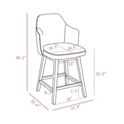 Kinston Swivel Curved Back Upholstered Counter Height Barstool - Threshold™ 17 Kinston Swivel Curved Back Upholstered Counter Height Barstool - Threshold™ -Bedroom Furniture Store GUEST f6337fc0 e348 447d 9f0e eeca9263a691