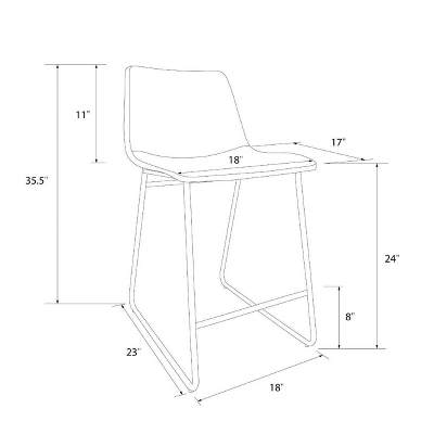 Bowden Faux Leather Counter Height Barstool - Threshold™ 7 Bowden Faux Leather Counter Height Barstool - Threshold™ - Image 5