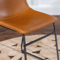 Set Of 2 Laslo Modern Upholstered Faux Leather Dining Chairs - Saracina Home 20 Set Of 2 Laslo Modern Upholstered Faux Leather Dining Chairs - Saracina Home -Bedroom Furniture Store GUEST fe245bc2 14e4 4821 9570 ac728abc73e4