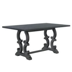 6 PCS Retro Dining Set With Unique-designed Table And Upholstered Chair-ModernLuxe -Bedroom Furniture Store GUEST fe9eaee8 b05d 44ca b5ff b3dd9c5c3608